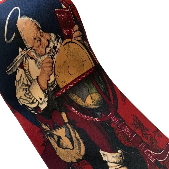 Vintage Norman Rockwell Silk Santa Tie - Picture 9 of 9